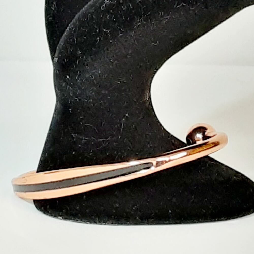 Rose Gold Copper Tone Magnetic Ball Cuff Bracelet Adustable Unisex